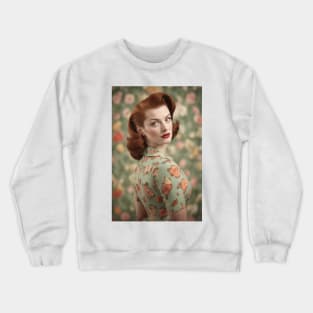 1950s Glam Woman Crewneck Sweatshirt
